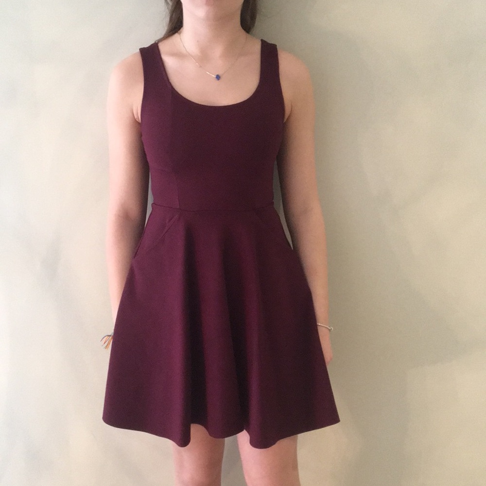 Burgundy dress